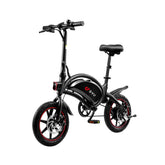 DYU D3F 14" Electric Bike - 250W Motor 36V10Ah Battery 40KM Range Disc Brakes - Black
